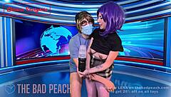 Infomercial Babe Tests Vibrating Toy On Air Live