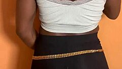 African ebony babe takes rough backshots from monster black cock in tight young pussy