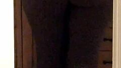 check out this milf wife's leggings ass on voyeur cam?