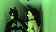 demon lilith tempts batman into deep blowjob and cum snowballing