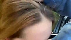 cum hungry slut stops me in forest for sloppy deepthroat and rough facefuck 😈🌲