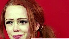 Ginger UK Hottie In Heels Gulps Dick For Massive Facial Cumshot