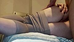 omg pervy stepdad railing stepdaughter's fat ass anal creampie in leggings quickie