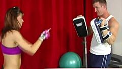 Sporty Wife's Pulsing Pussy Betrays Hubby for Muscular Cheat Fuck