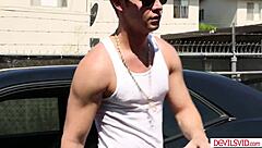 wanna see this brunette police slut deepthroated by monster cock doggystyle? bent over begging