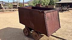 Blonde babe's shaved pussy pounded by monster cock on Mt Whitney downhill!