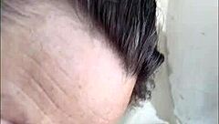 mature hotwife Candi Annie milks huge cock at nudist pool