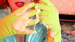 i get so wet with household gloves slime play