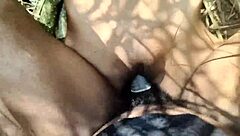 young indian desi teen pressed against tree gets her tight pussy and big boobs roughly fucked in forest