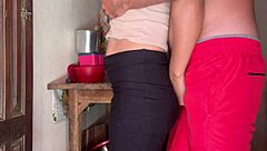 married bride's pussy overflows with milk but what hides her sheer workout secret