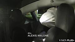 Milf Alexis sucks college stud's cock dry