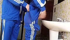 Skinny Latina Schoolgirl Gets Quick Pussy Pounding In School Bathroom