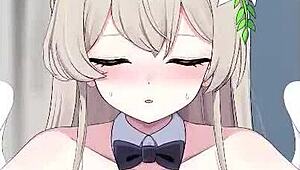 渚が蒸し暑いヘンタイアニメシーンで激しいパイズリアクションを届ける。