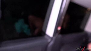 Heb je gezien hoe de wilde Russin sperma op haar kont kreeg in de bus?