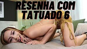 Olha o cara tatuado foder o cu dela com força!