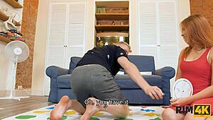 rimjob game turns wild with redhead