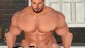 Мускулест hunk Aaron Donald чука местна жена