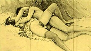 Yo, tämä vintage eroottinen taide on ihan tulessa, katso!