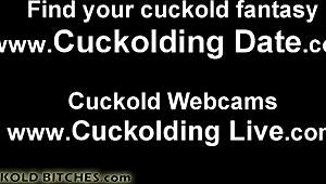 Domináns nő veri ki a pasi legjobb barátjának, megalázó cuckold femdom jelenetben.