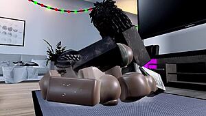 Чёрная thot жопу растянули монстр BBC в жёсткой сцене