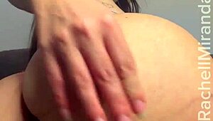 Cum for your slut, you dirty jerk-off guy, Rachell Miranda guides your hand and fucks hard