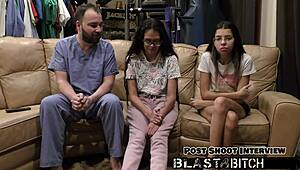 병원 라텍스 입은 의붓누나 아리아 니콜이 POV 도기스타일로 나 지배하며 신음