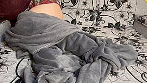 fat stepdad gets blowjob and cums in stepdaughter's hairy pussy 😏