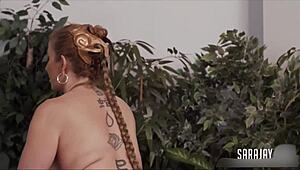 Why not fuck that pretty big ass babe in lingerie solo with my double-head toy?