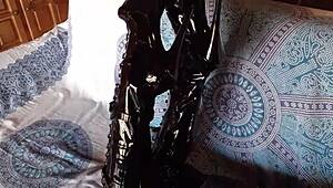 i'm wearing total black with fishnets, pantyhose, and over-the-knee boots