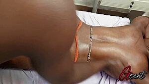 bestie enjoys a relaxing oil massage on her ass from the masseuse