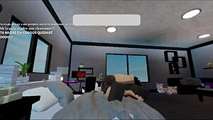 roblox - fucking a fan in hotel, he cums inside me