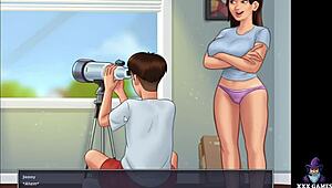 Дженни дрочит отчиму в Summertime Saga!