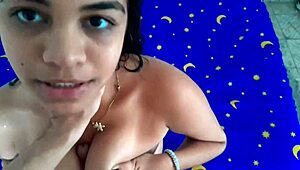 I got a great careless blowjob from my hot 18-year-old Latina stepsister