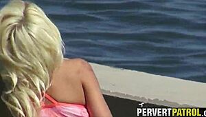 I'm telling you, this big tit blonde is an amazing fuck out in public