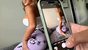 Latina stedsøster Monica Minx i hemmelig fotoshoot for husstands fantasi med Scott Stark