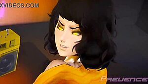 Twerkende bubble butt in grote kontactie met geile curves