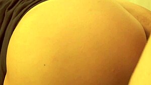 Japanese girl bends over doggystyle after party to take cum on ass from excited stepfather.