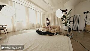 Man, this VR Bangers young teen with hairy wet pussy is fucking and cumming hard at her job interview pt 1 🔥