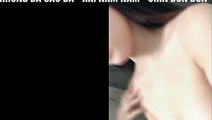 Intense Vietnamese student shows off her body in wild sex scene