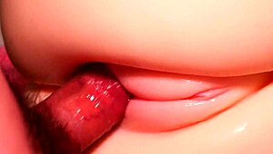 Ik hou ervan diep in haar strakke roze kut te steken terwijl ze kreunt als mijn schattige fuck pop
