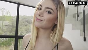 18 yo blonde babe paola hard takes huge cock deep in her tight ass for rough anal stretching