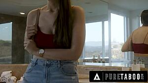 Bella Rolland Kızkardeşini Avery Black'i Sapık Rehberle Derin Boğazda Yakalayınca Rahatsız Durum