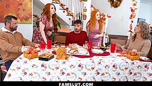 えっ、この継家族が激3Pでネイド・ナスティの顔乳ぶっかけ！？