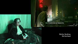 Çıplak Alan Wake 2 Oynanışı Devam Büyük Memeli Esmer Modelle 11