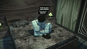 Jeg føler mig så vildt kneppe denne søde fan hårdt i doggy bøjet over på Roblox studio condo