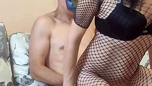 Filming My Wife In Fishnet Bodysuit For Hot Porn!