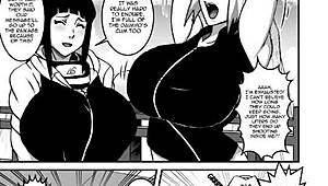 ナルトがヒナタと激しいアクションで深いつながりを様々な出会いで探るアニメヘンタイシーン