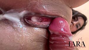 Sulten fitte, vil du se den fylt med kremet sæd i denne solo sprutsesjonen?