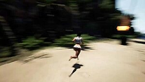 Lara Croft ativa estátua antiga pro ritual de porra no hentai 3D