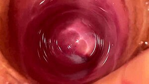 how deep can this camera go inside mias tight creamy pussy